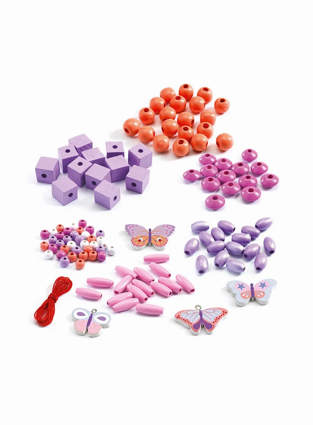 Djeco Wooden Bead Set: Butterflies