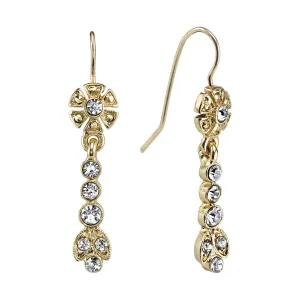 Downton Abbey Crystal Linear Drop Earrings