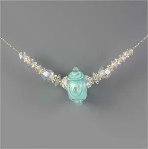 Drinks of Water Focal Lampwork Bead Necklace