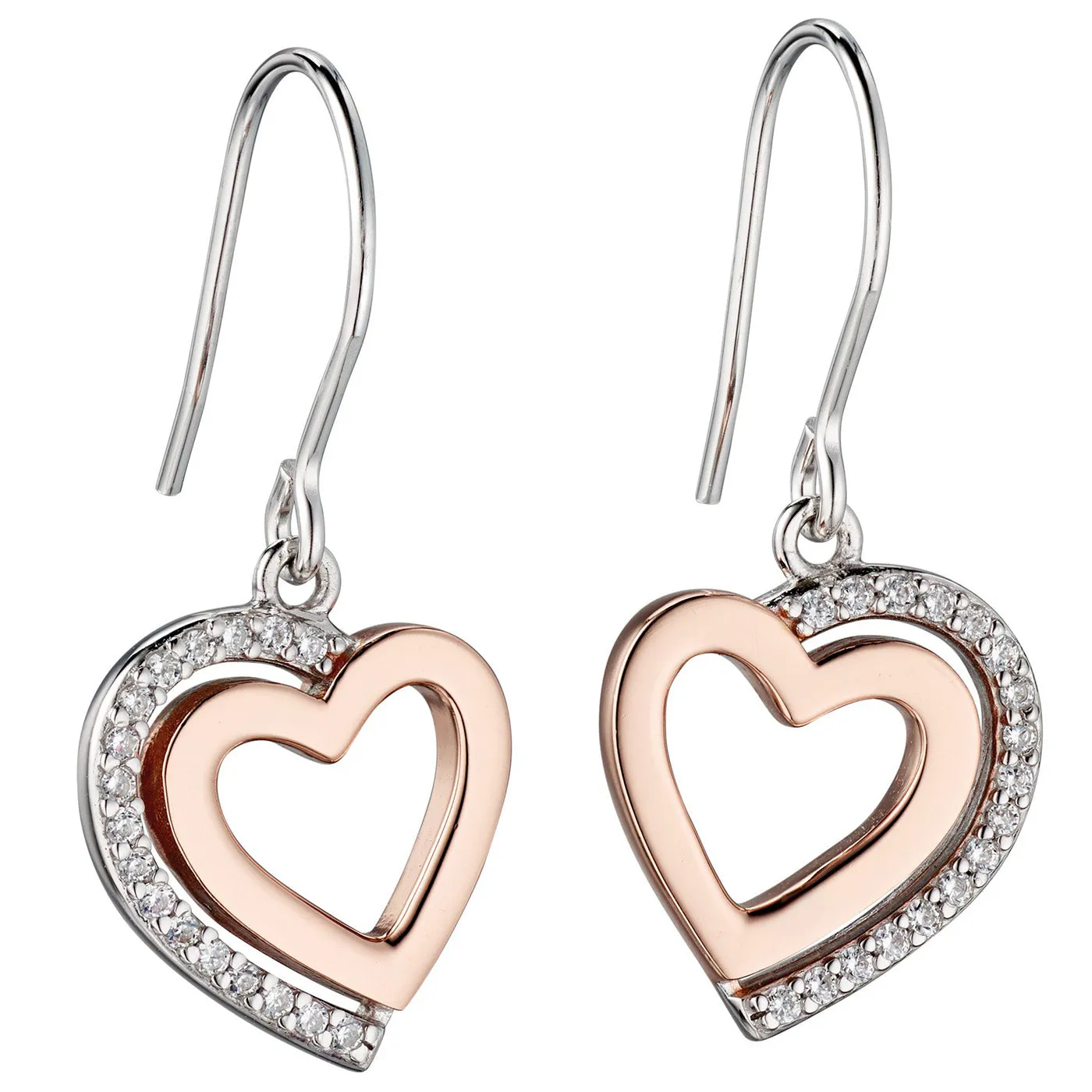 Drop Heart Earrings