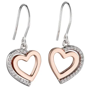 Drop Heart Earrings
