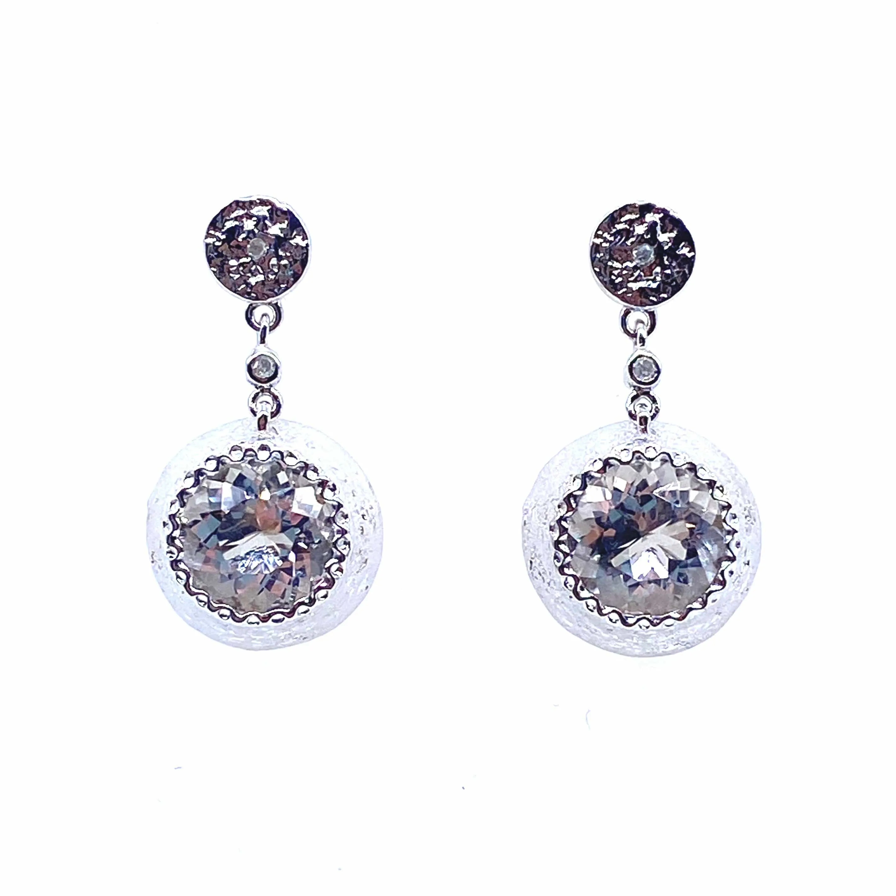 Dune sterling silver Rock Crystal Drop Earrings