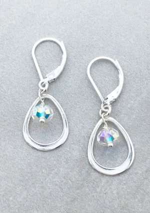 Egg Frame Crystal Earrings