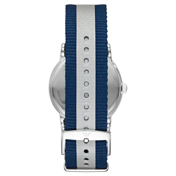 EMPORIO ARMANI Luigi Two-Tone Fabric Beige Dial Quartz Watch for Gents - AR11212