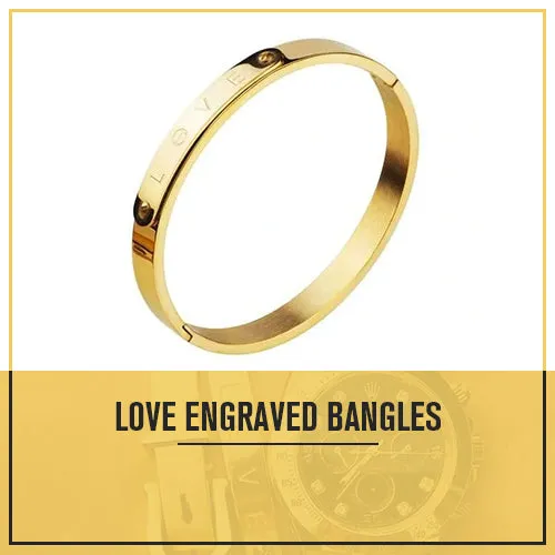 Engraved Love Bangle