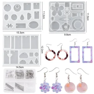 Epoxy Resin Silicone Earring Mould Kit - Set 7