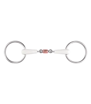 EQUIMOUTH SNAFFLE BIT, DOUBLE-JOINTED WITH COPPER ROLLER by Waldhausen