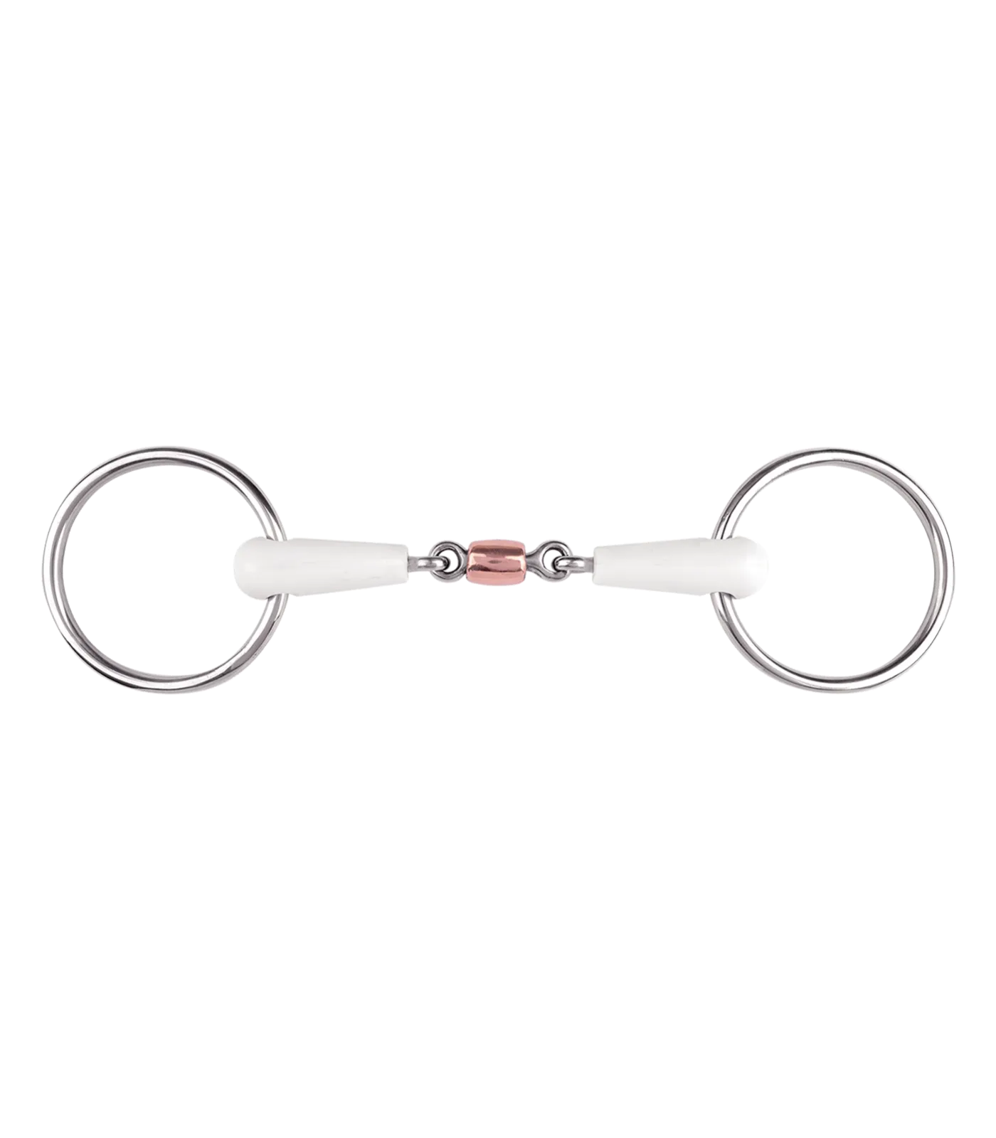 EQUIMOUTH SNAFFLE BIT, DOUBLE-JOINTED WITH COPPER ROLLER by Waldhausen