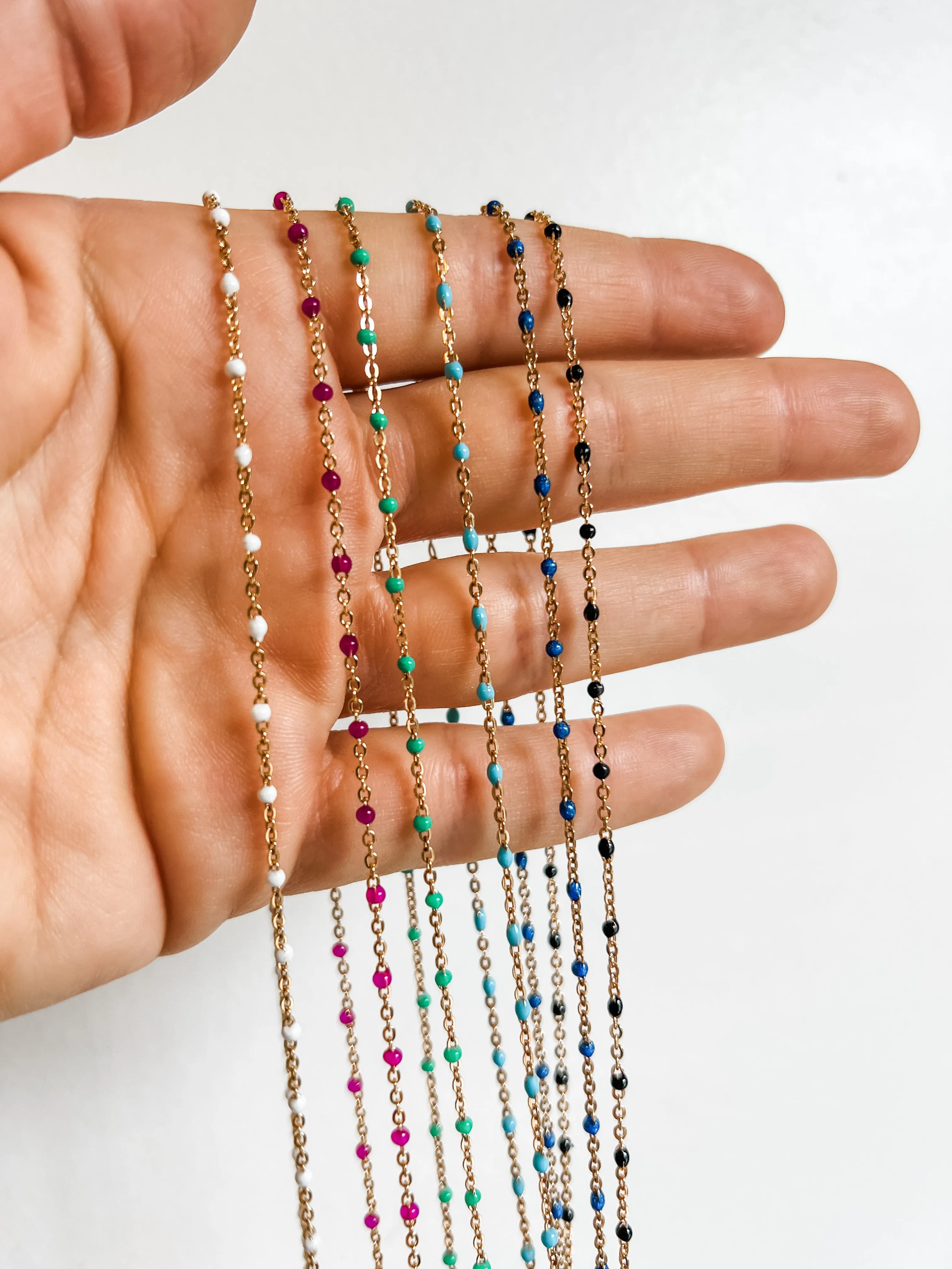 ERICA Enamel bead chain