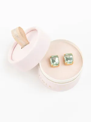 Everlyn Boxed Post Earring - Chrysolite