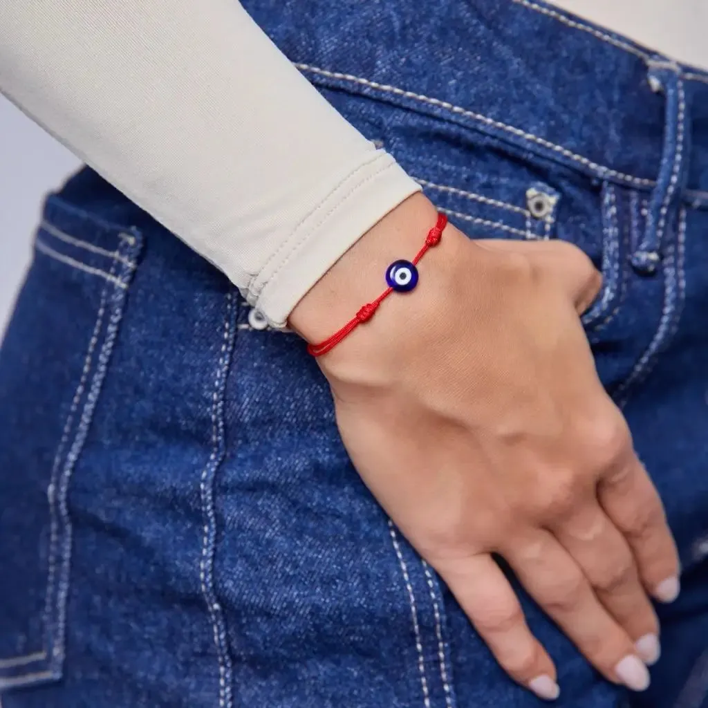 Evil Eye Bracelet Set - Adjustable Protection Talisman for Good Luck