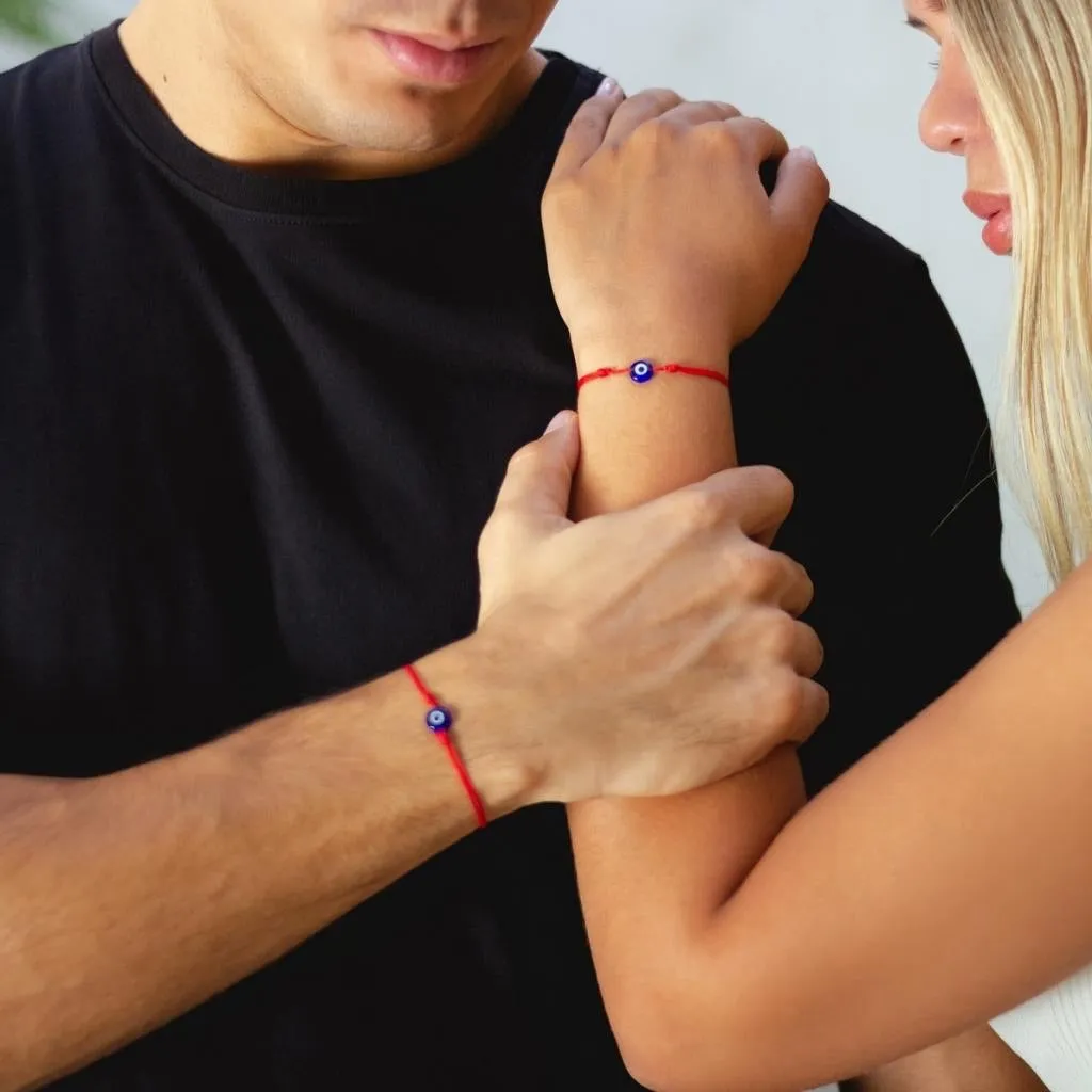 Evil Eye Bracelet Set - Adjustable Protection Talisman for Good Luck