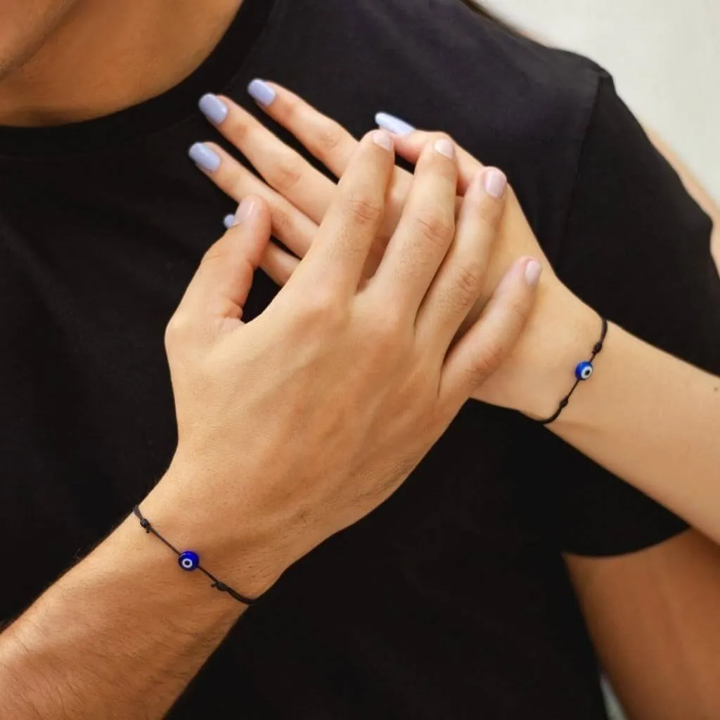 Evil Eye Bracelet Set - Adjustable Protection Talisman for Good Luck