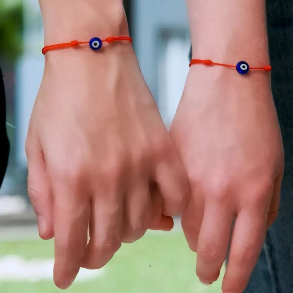 Evil Eye Bracelet Set - Adjustable Protection Talisman for Good Luck