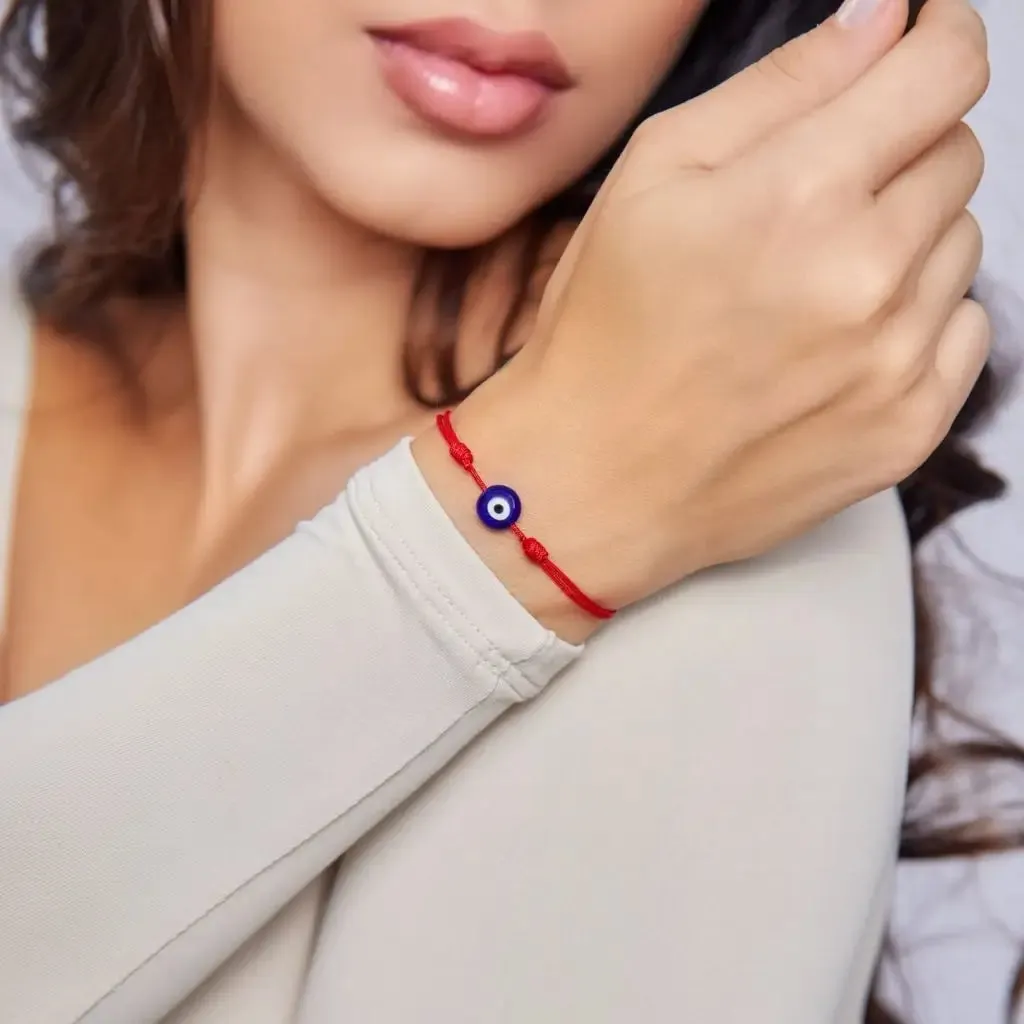 Evil Eye Bracelet Set - Adjustable Protection Talisman for Good Luck