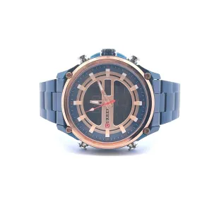 EVOCATIVE METAL BACK RHODIUM GREEN STAINLESS ICED OUT WATCH I 5516322