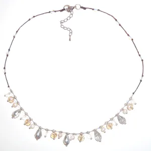 Faceted Bead Necklace - White