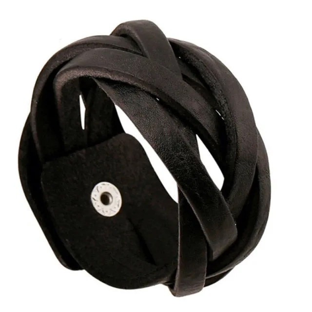 Fashion Double Layer Wrist Bracelet for Men