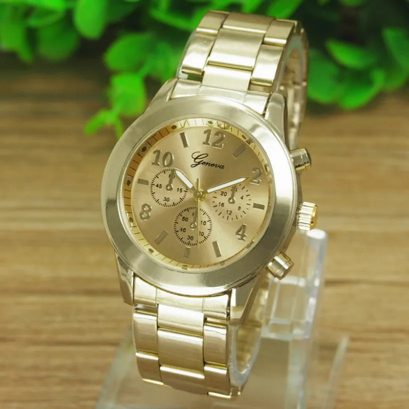 Fashion Ladies Girl Unisex Stainless Steel Bangle Bracelet Wrist Watch Quartz Dress Watches Women Relogios