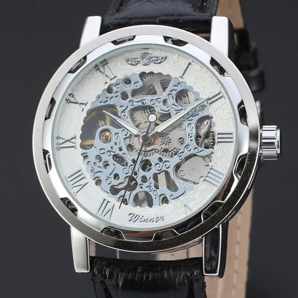 Fashion Mechanical Automatic Skeleton Watches for Men