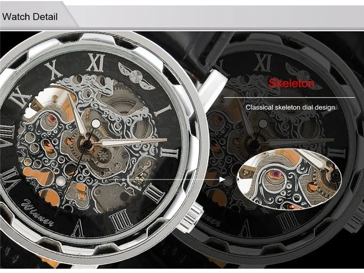Fashion Mechanical Automatic Skeleton Watches for Men