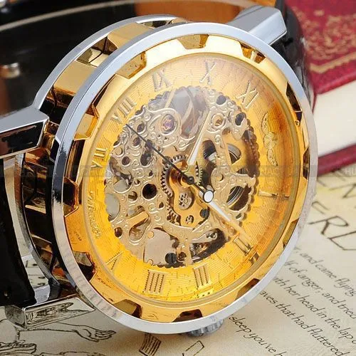 Fashion Mechanical Automatic Skeleton Watches for Men