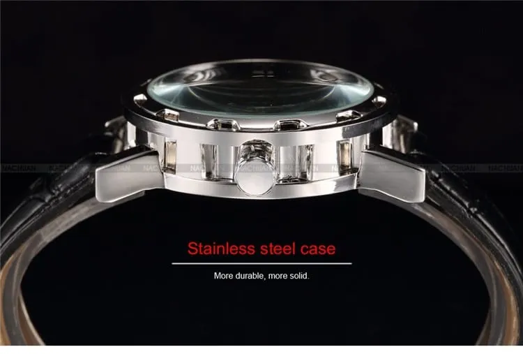 Fashion Mechanical Automatic Skeleton Watches for Men