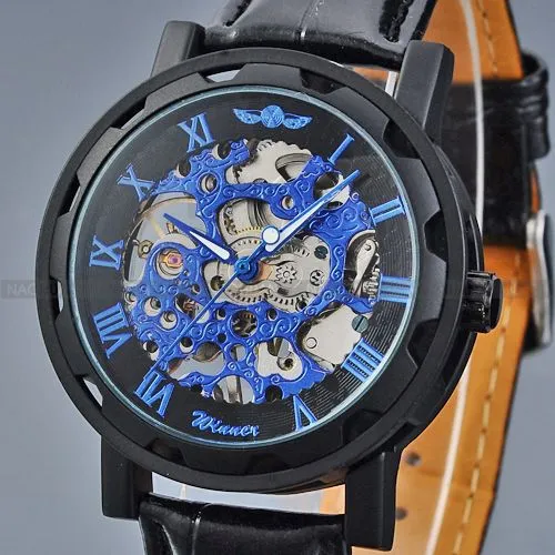 Fashion Mechanical Automatic Skeleton Watches for Men