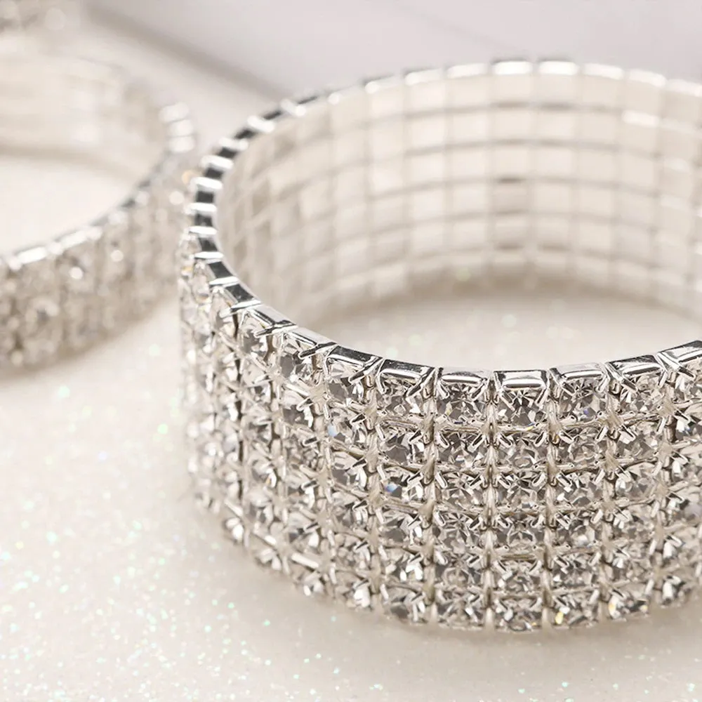 Fashion Multilayer Crystal Stretch Shine Bracelets for Women