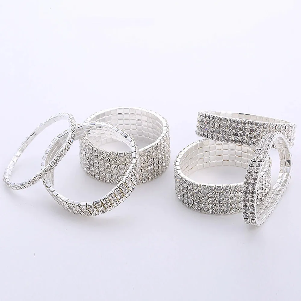 Fashion Multilayer Crystal Stretch Shine Bracelets for Women