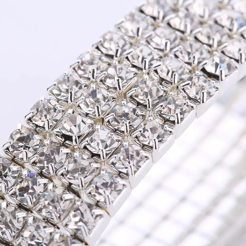 Fashion Multilayer Crystal Stretch Shine Bracelets for Women