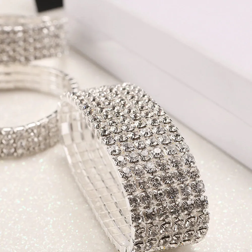 Fashion Multilayer Crystal Stretch Shine Bracelets for Women