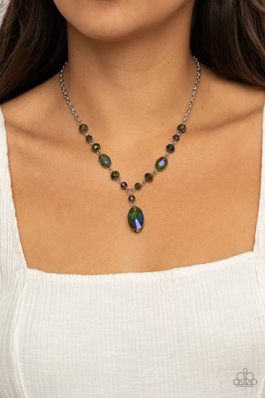 Fashionista Week Green Paparazzi Necklace