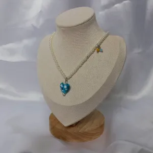 Faux Pearl Blue Bead Necklace - Pearl Jewellery,Blue Bead Necklaces,Blue Necklaces In The UK,Beaded Neclaces,Blue Bead Jewellery In The UK