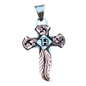Feather Cross Pendant