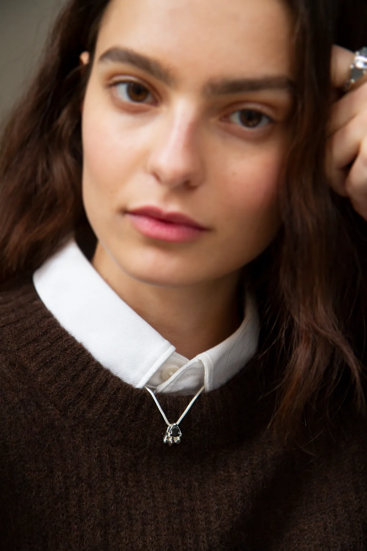 FEATHER SPEAR NECKLACE | ONYX