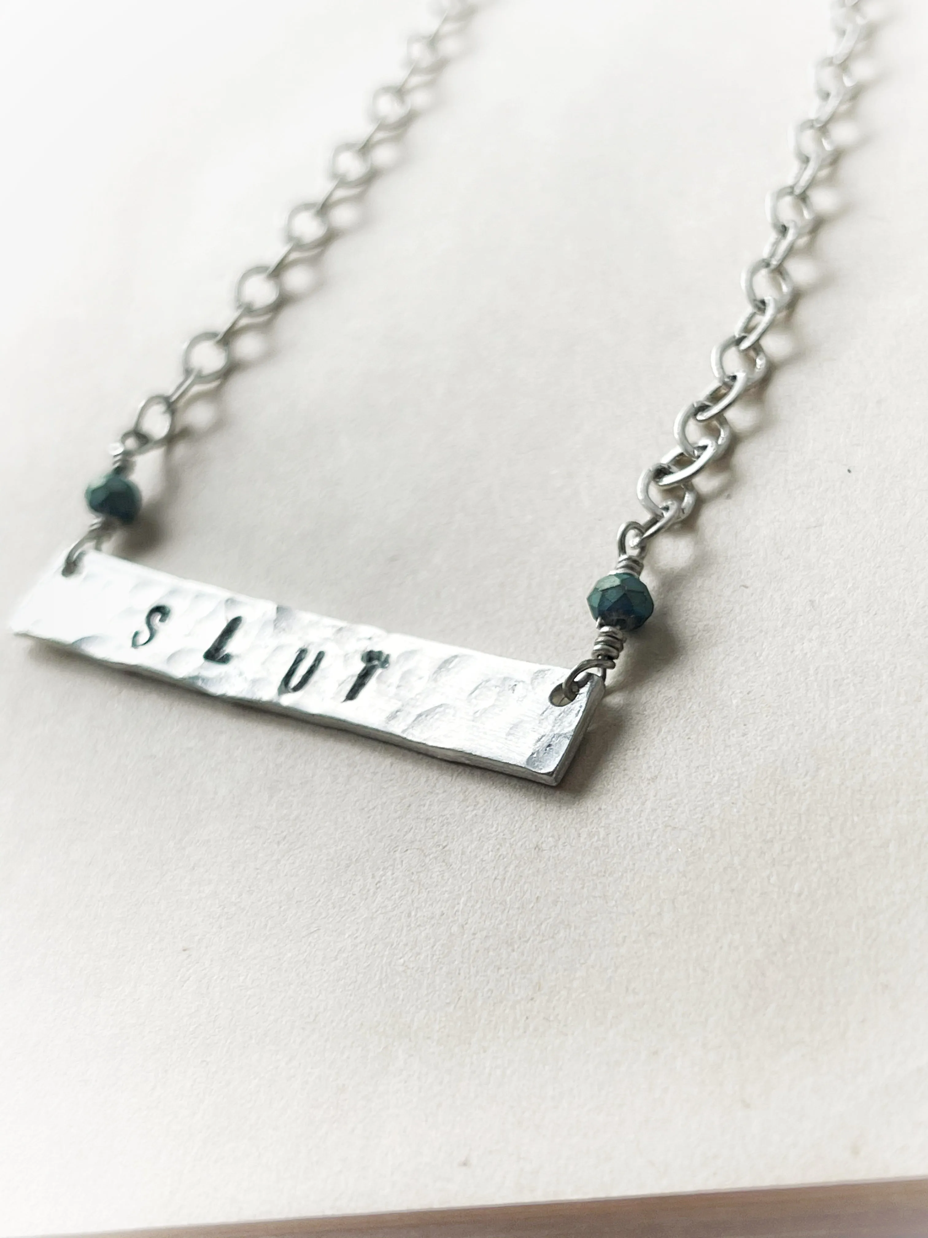 Fierce | Badass | Bitch | Slut | Feminist | Word Necklaces