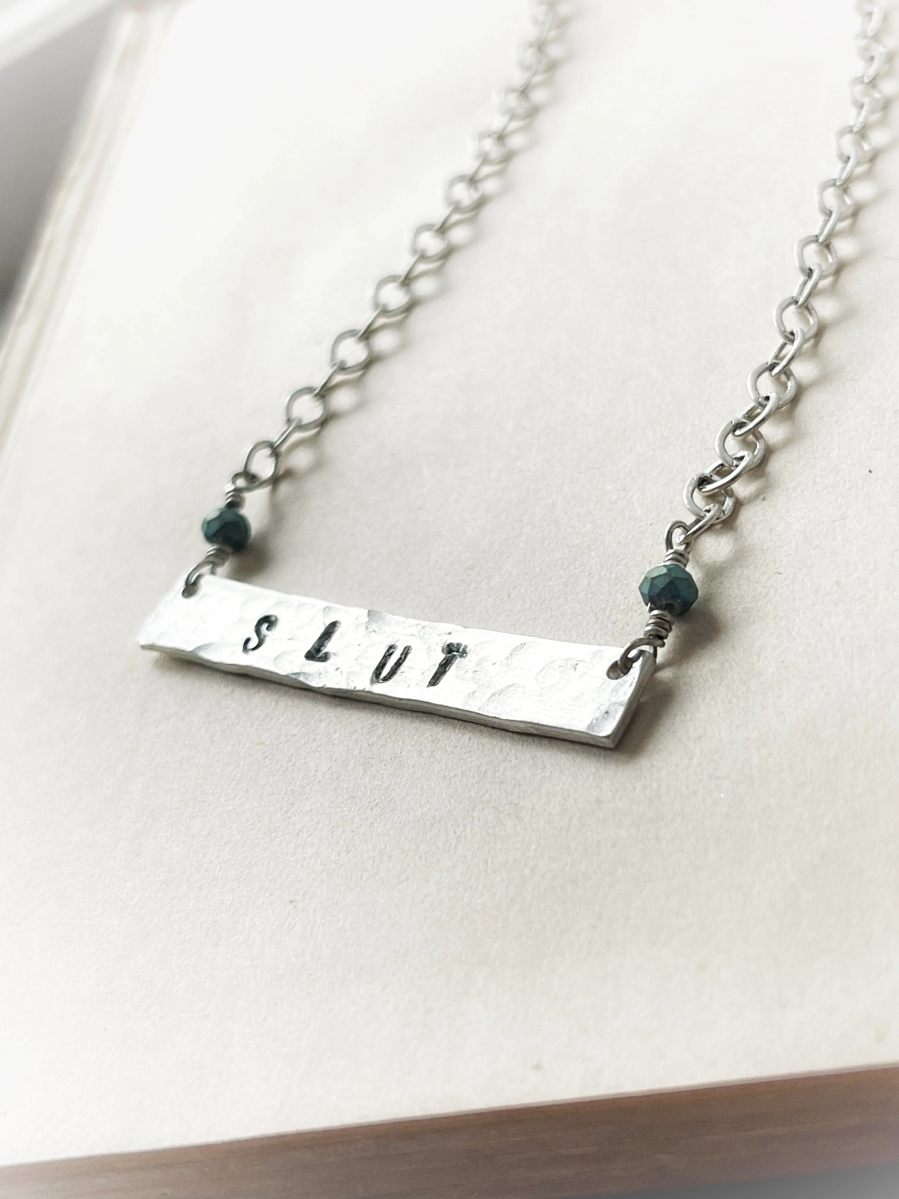Fierce | Badass | Bitch | Slut | Feminist | Word Necklaces