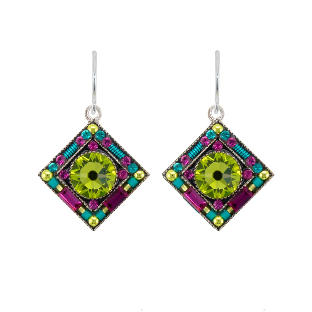 Firefly:  Contessa/Geometric Diamond Earrings (E341)