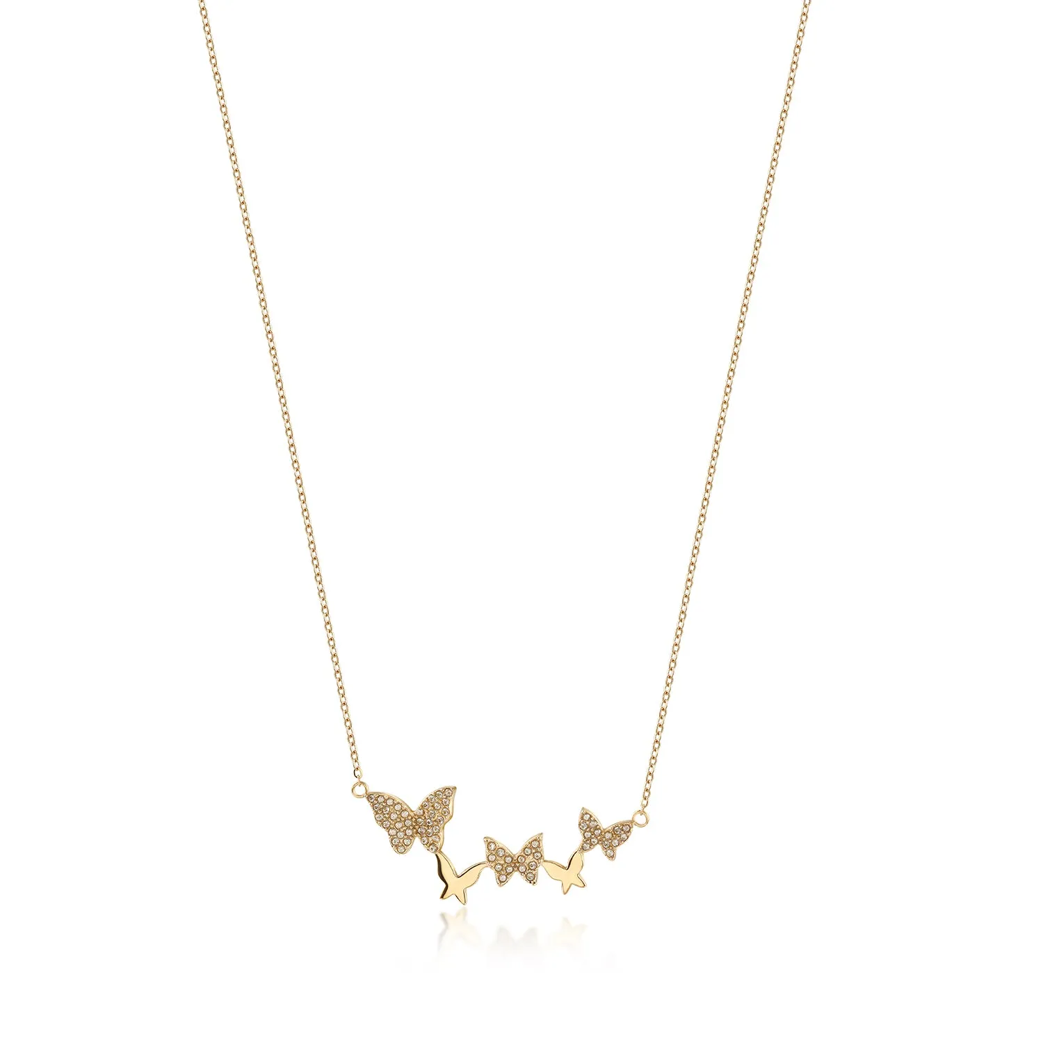 Five butterfly necklaces-NSSN798STGCZD