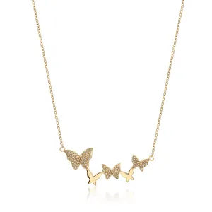 Five butterfly necklaces-NSSN798STGCZD