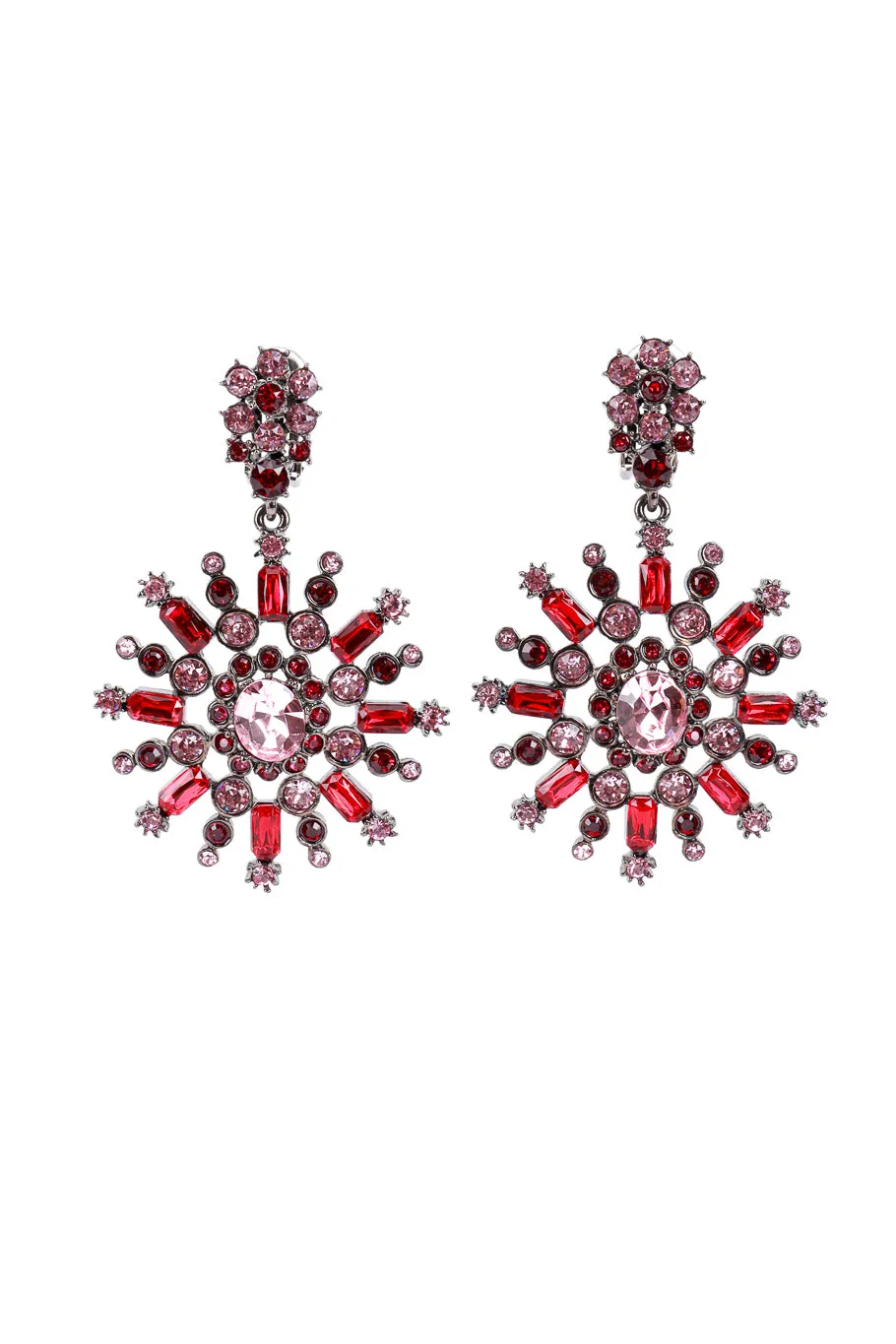 Floral Starburst Drop Earrings