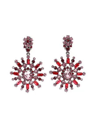 Floral Starburst Drop Earrings