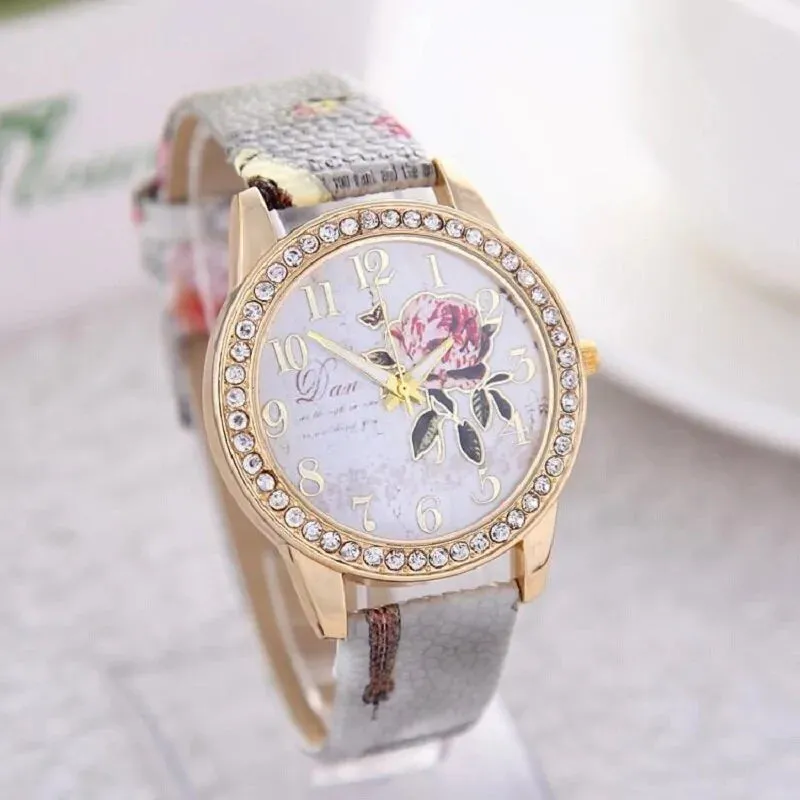 Floral with CZ Watch