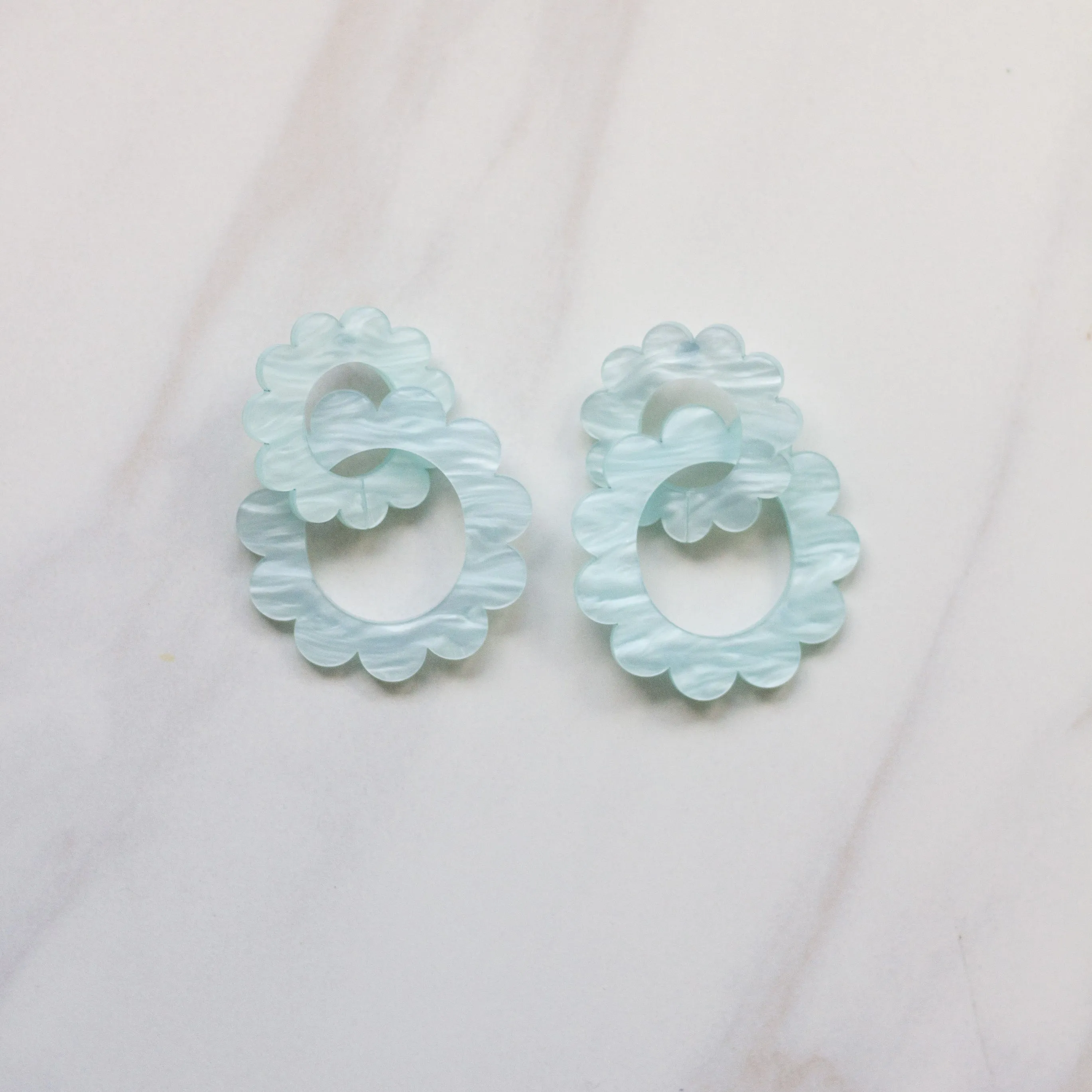 Flower Hoop Earrings