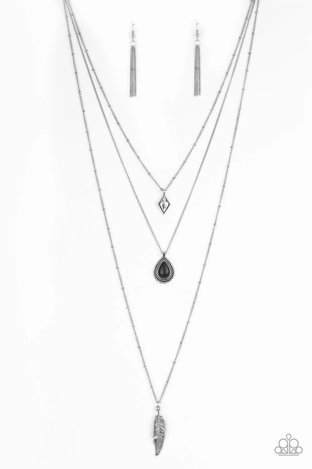 Fly The Coop -Black Necklace