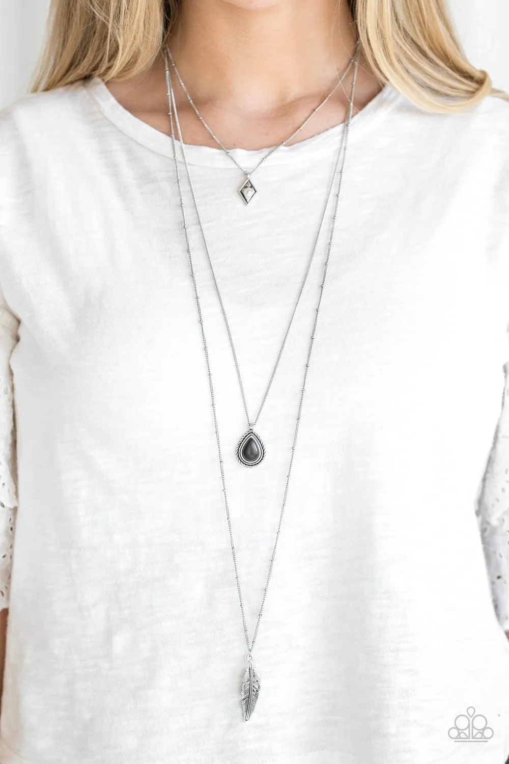 Fly The Coop -Black Necklace