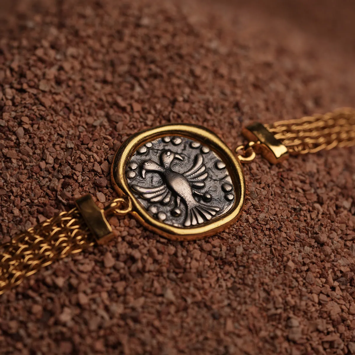 Gandbherunda Silver Bracelet by MOHA