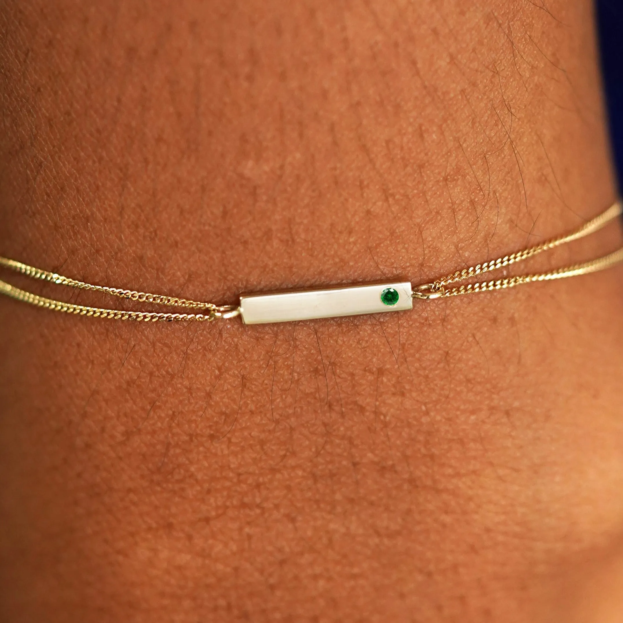 Gemstone Bar Bracelet