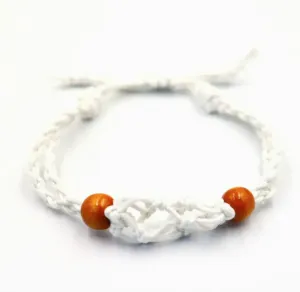 Gemstone Bracelet Cord - White
